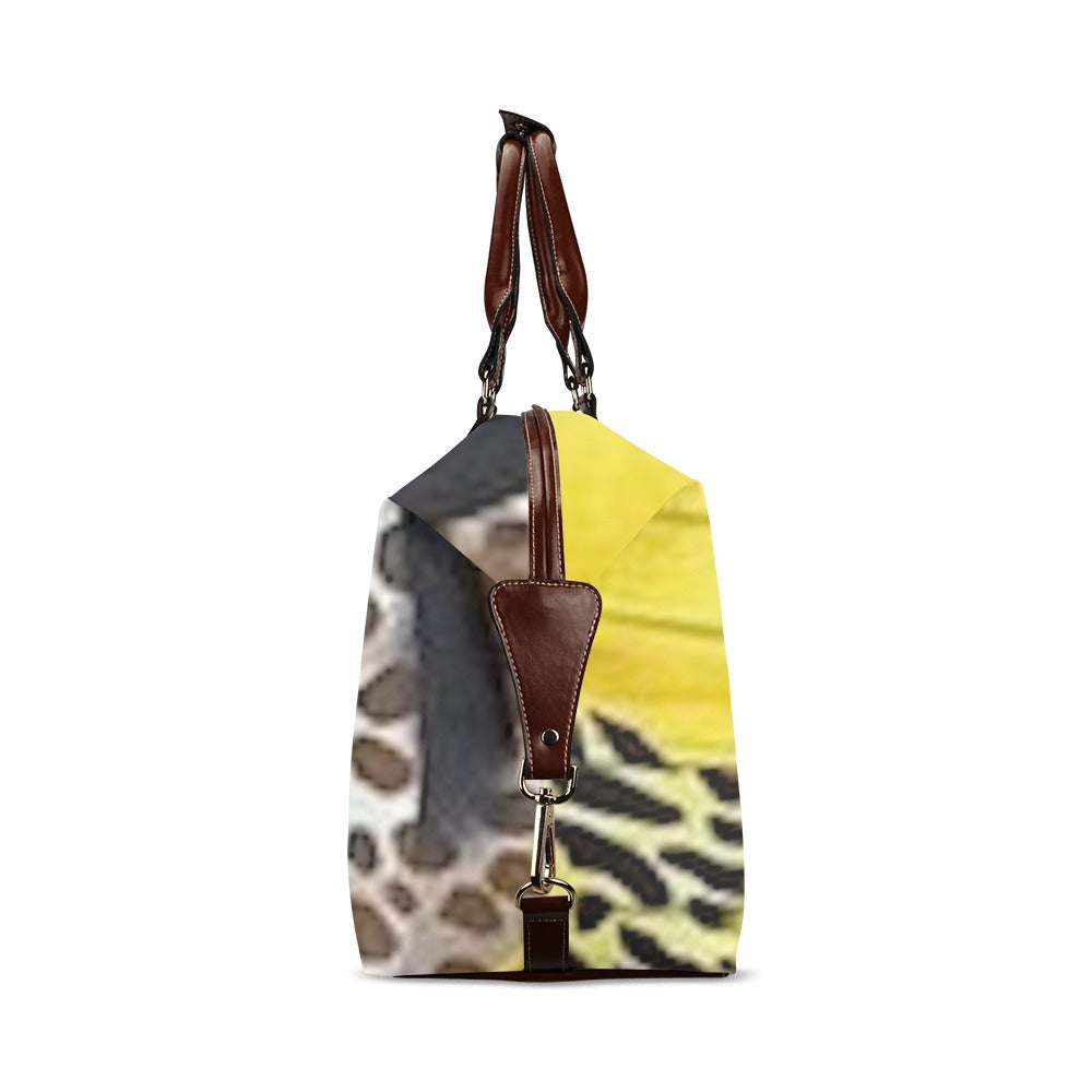 fz leopard print travel bag flight bag(model 1643)