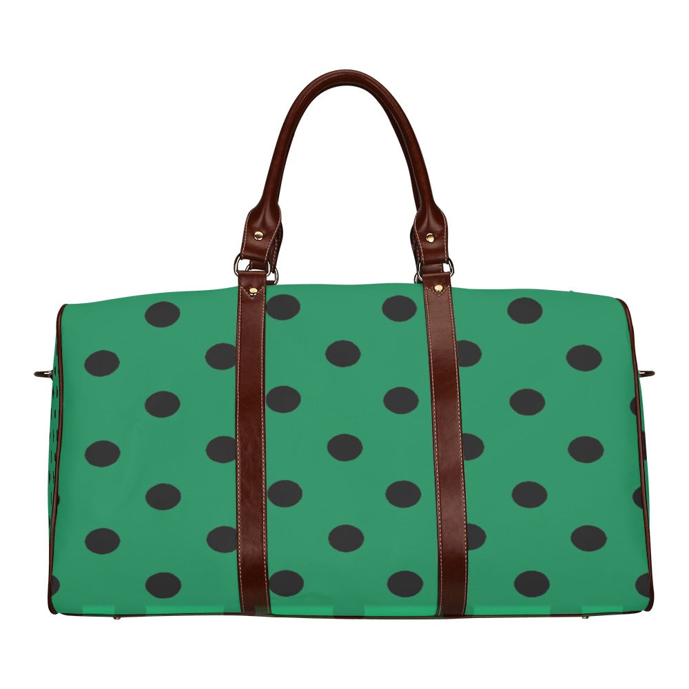 fz dot travel bag - small one size / fz dot travel bag - green travel bag brown (small) (model 1639)