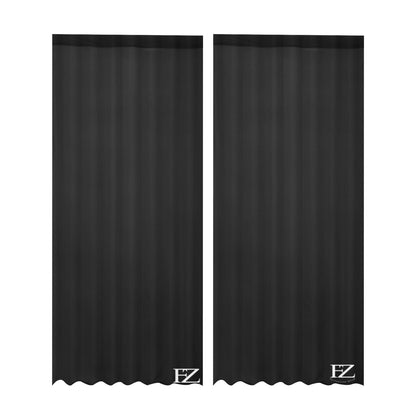 fz gauze curtain one size / fz room curtains - black gauze curtain 28"x95" (two pieces)