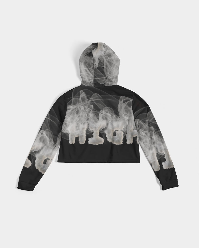 smoking the highest women's cropped hoodie