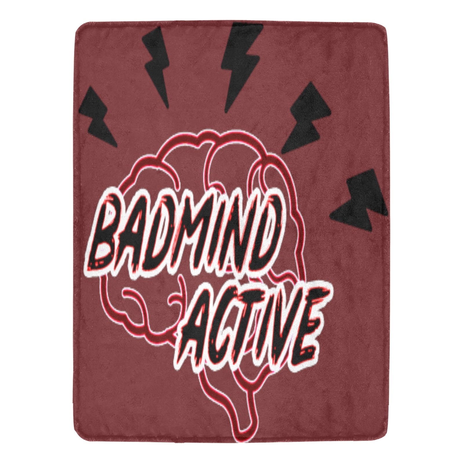 fz ultra soft micro fleece blanket one size / badmind burgundy ultra-soft micro fleece blanket 60"x80" (thick)