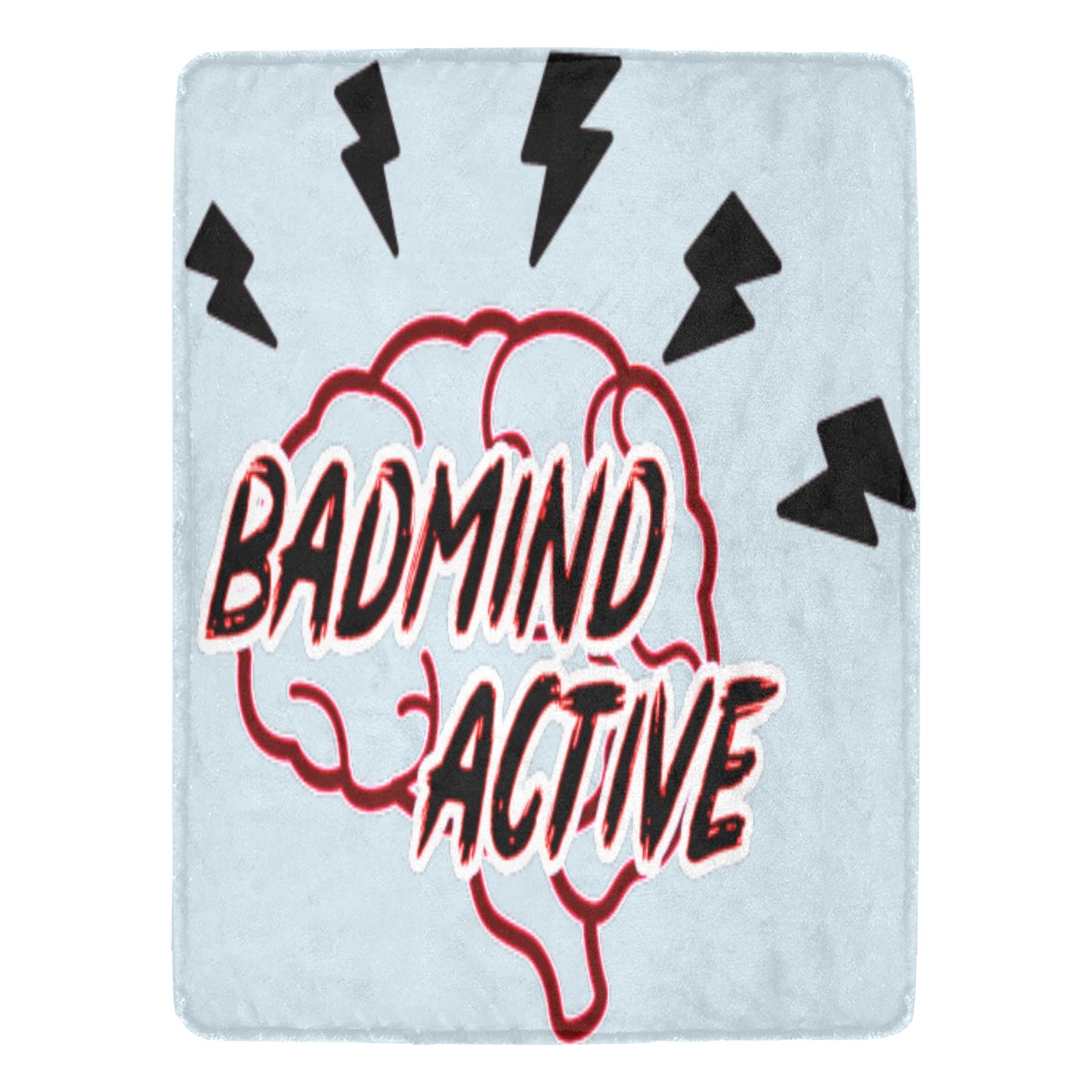 fz ultra soft micro fleece blanket one size / badmind sky blue ultra-soft micro fleece blanket 60"x80" (thick)