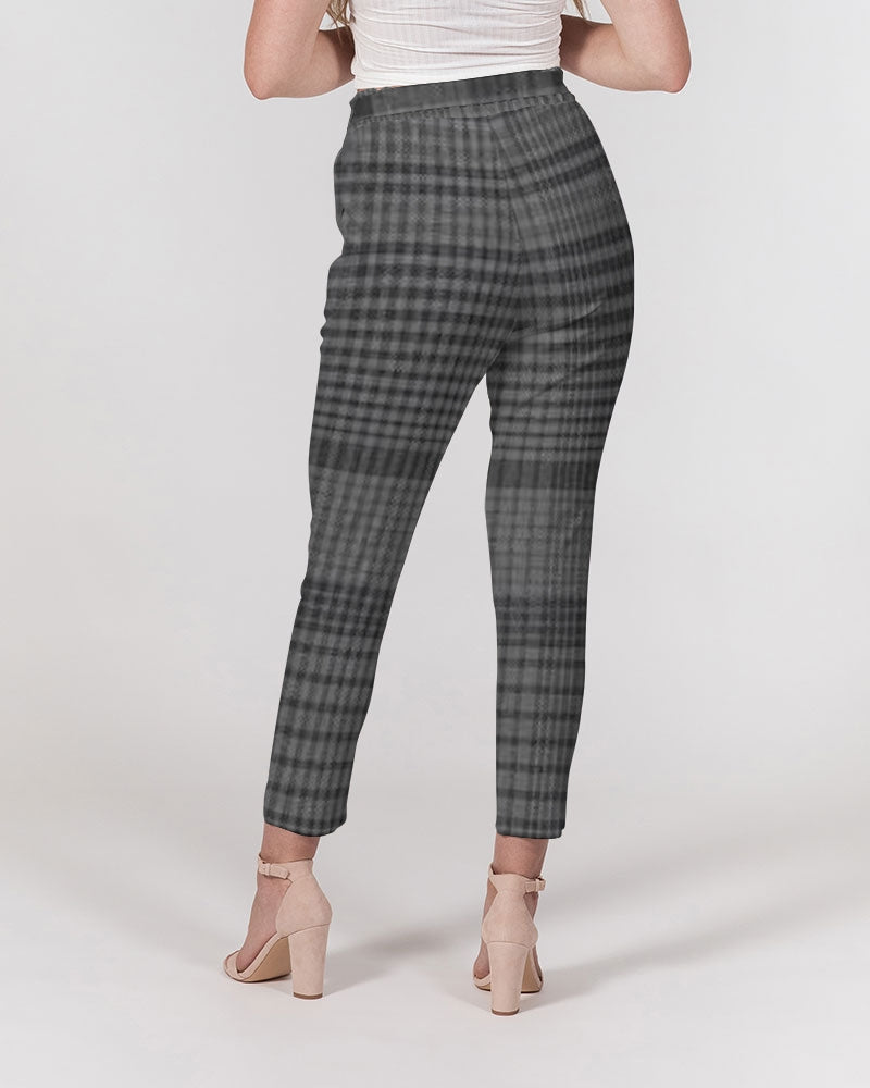 fzwear grey women's belted tapered pants