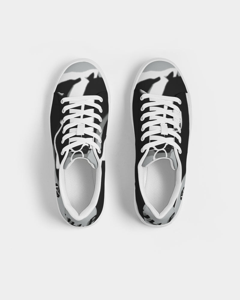grey zone men's faux-leather sneaker