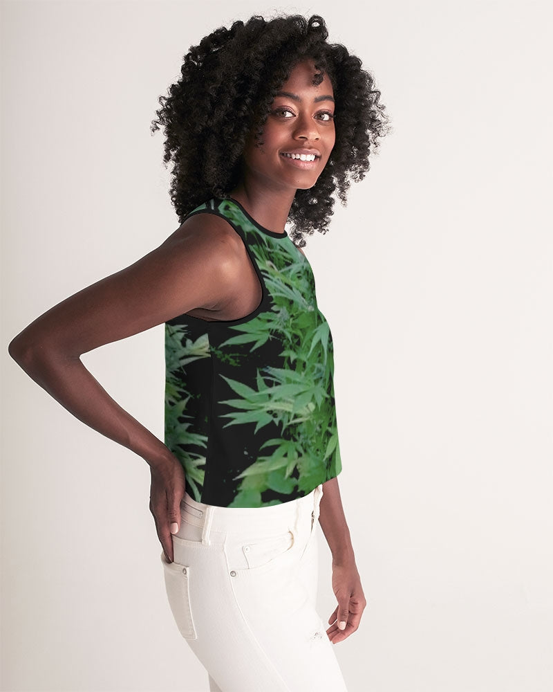 the bud - darker shade women's cropped tank