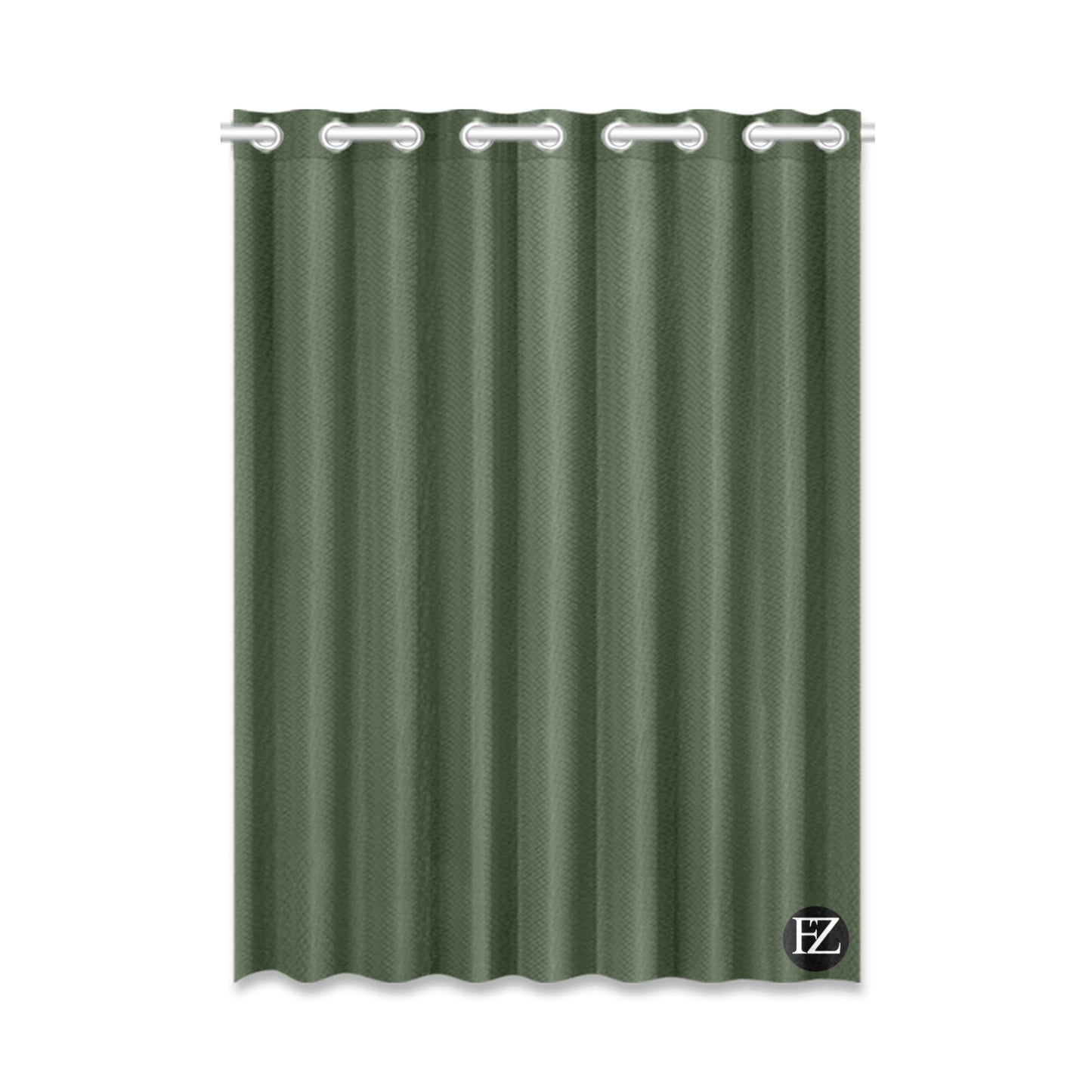 fz window curtain one size / fz room curtains - dark green window curtain 52" x 72" (one piece)