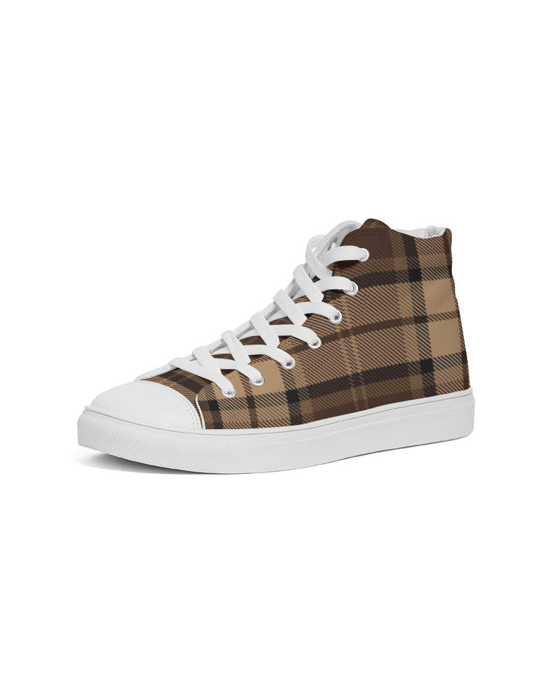 fz plaid men's hightop canvas shoe