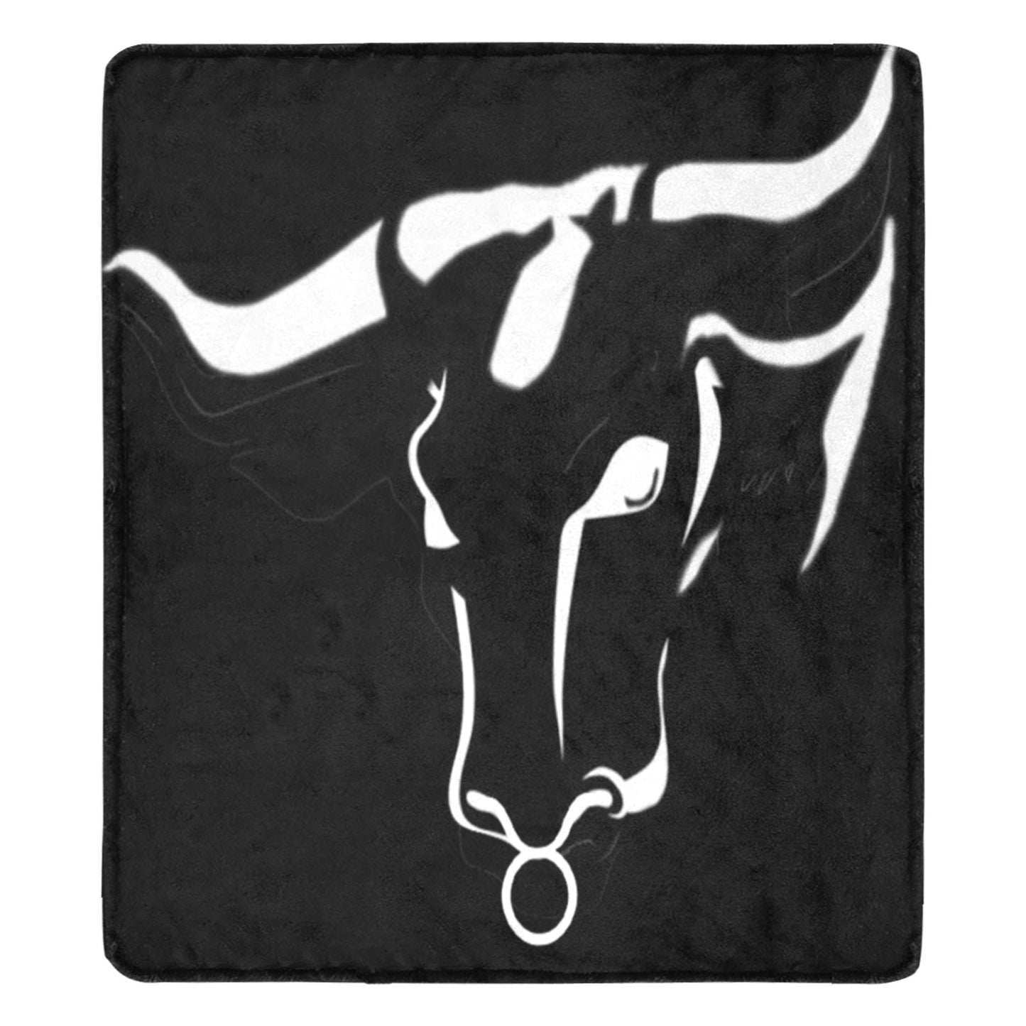 fz blanket bull (xl) one size / fz blanket - black ultra-soft micro fleece blanket 70"x80"