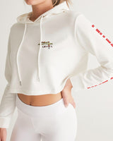 white zone women's cropped hoodie