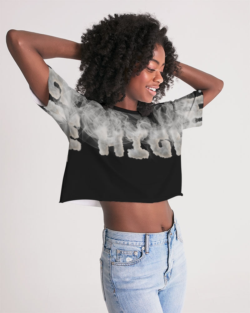 smoking the highest women's lounge cropped tee