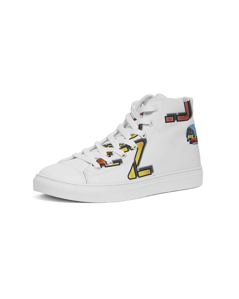 white zone upgraded men's hightop canvas shoe