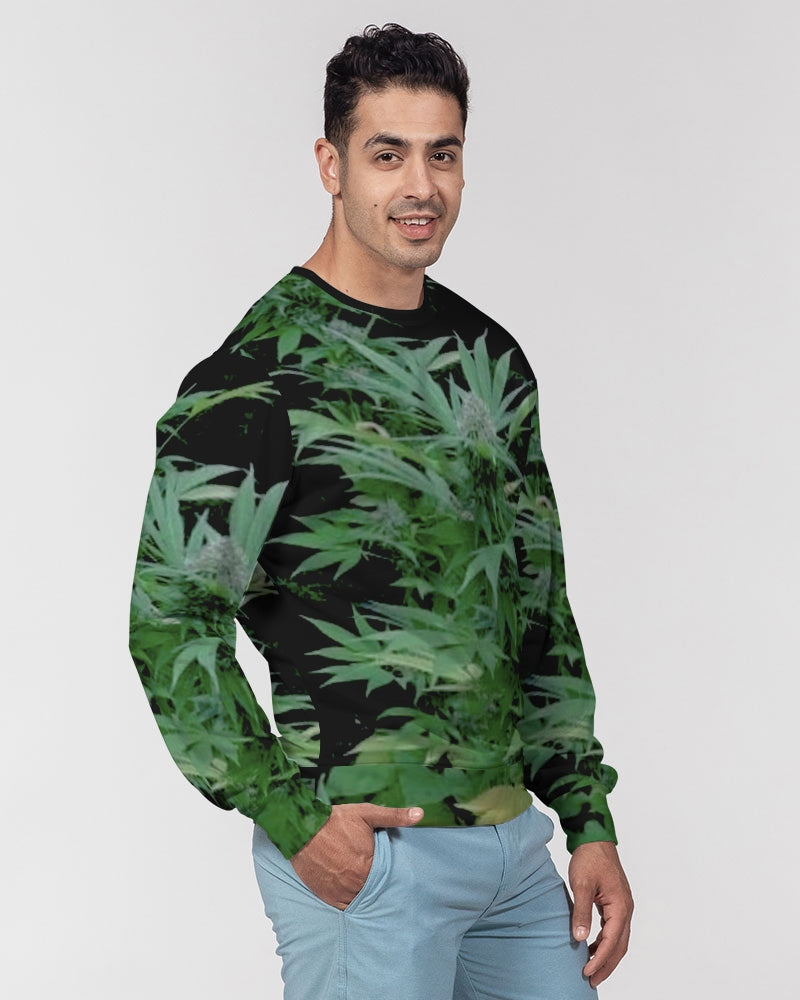 the bud - darker shade men's classic french terry crewneck pullover