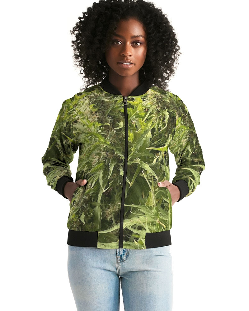 fz weed zone women's bomber jacket