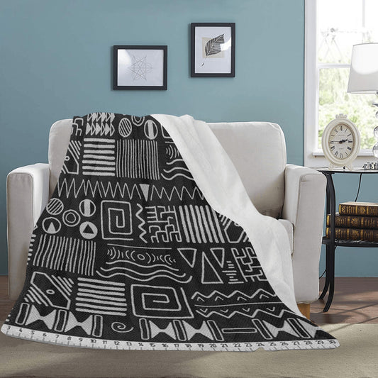 fz egypt b&w blanket ultra-soft micro fleece blanket 70"x80"