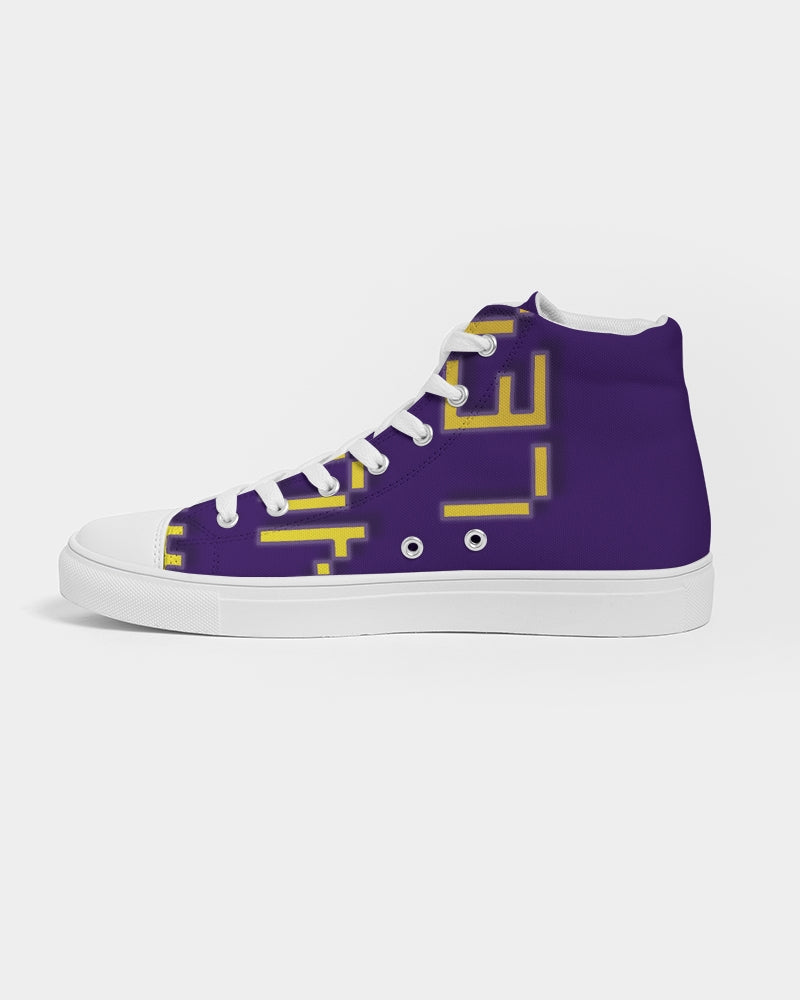 purple flite men's hightop canvas shoe