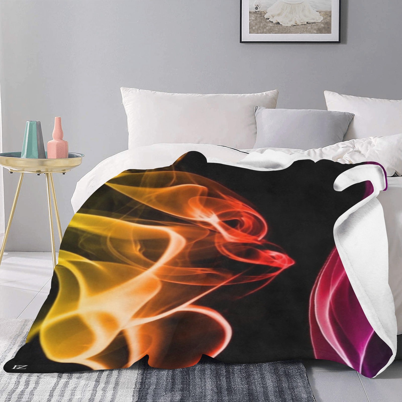cozy thick blanket fire ultra-soft micro fleece blanket 60"x80" (thick)