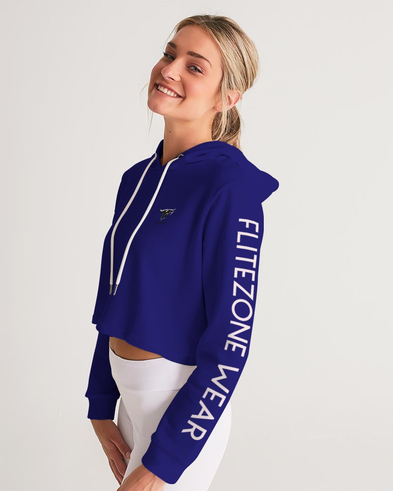 blue zone women's cropped hoodie