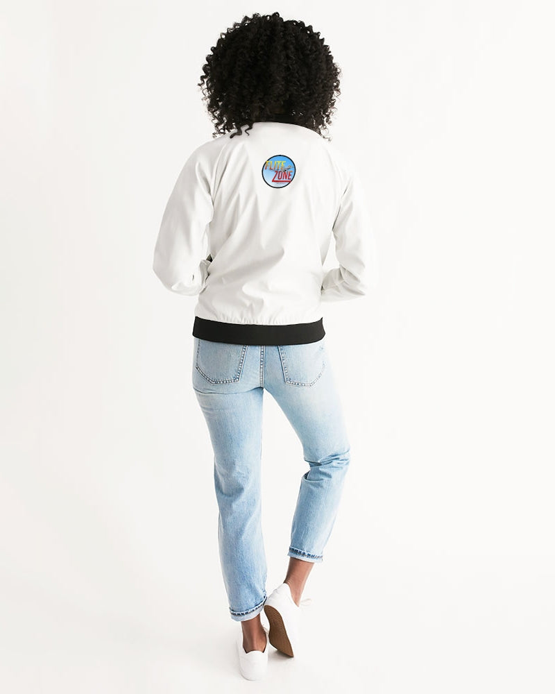clean stamp women's bomber jacket