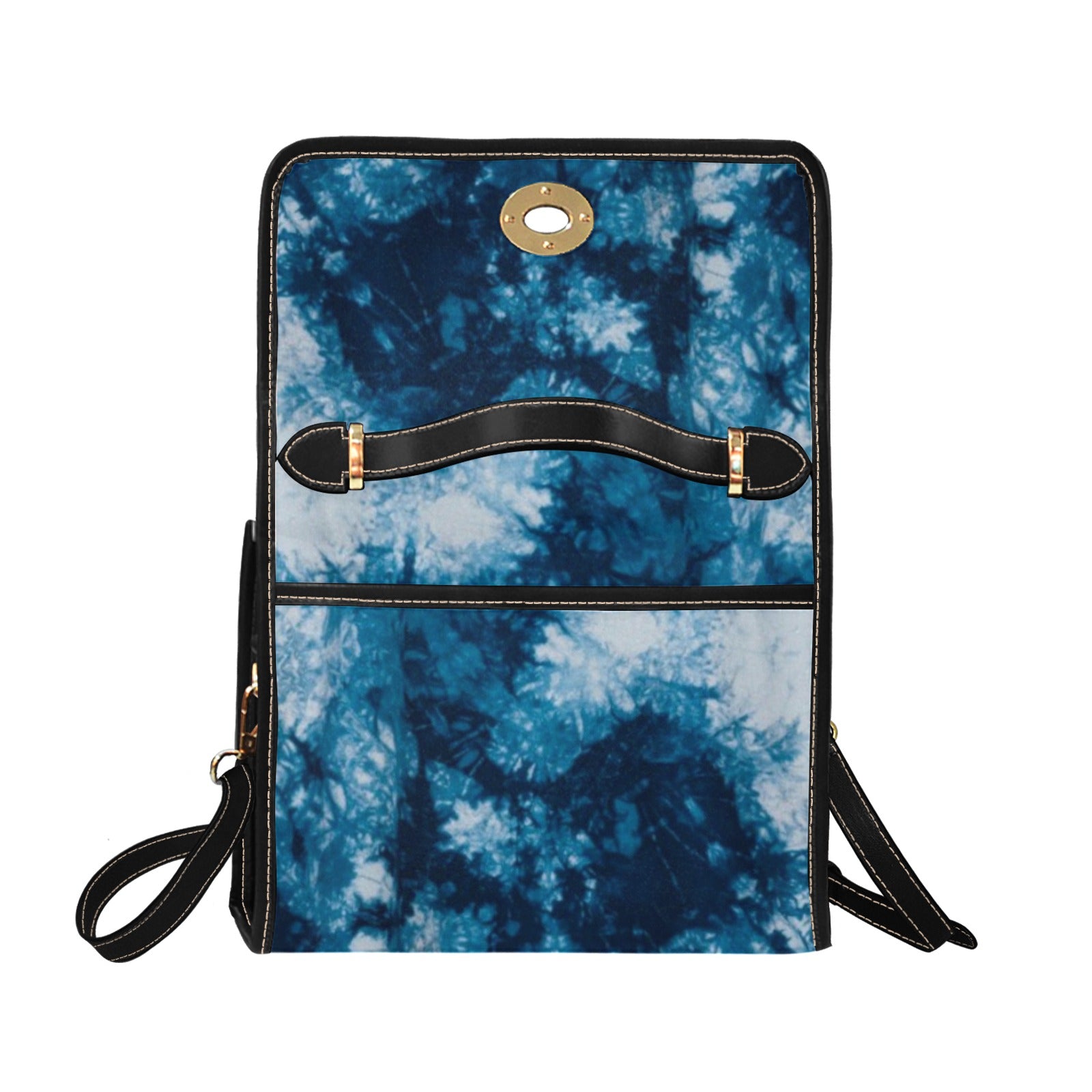 fz tye handbag all over print canvas bag (model 1641)(black)