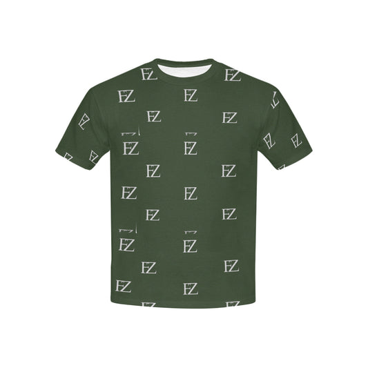 fz kids tee - green kid's all over print t-shirt(usa size)(model t40)