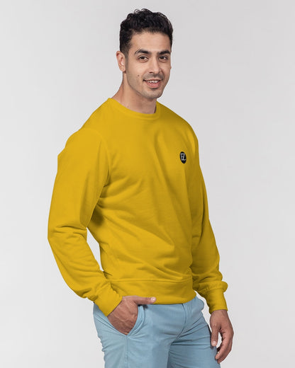 yellow zone men's classic french terry crewneck pullover