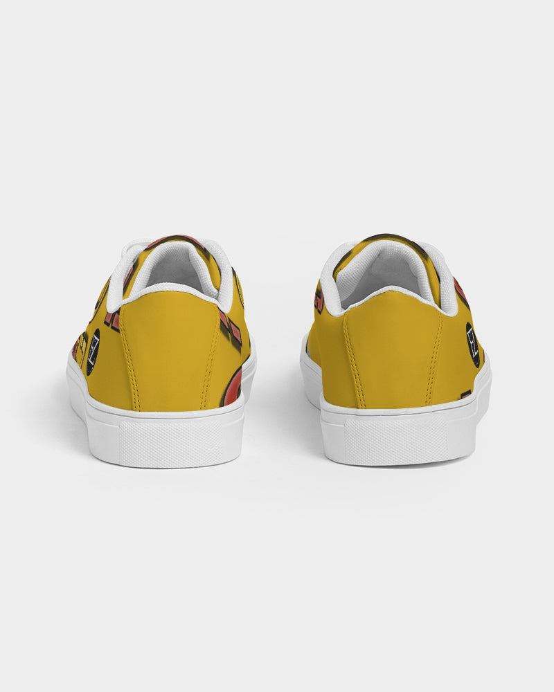 yellow zone women's faux-leather sneaker