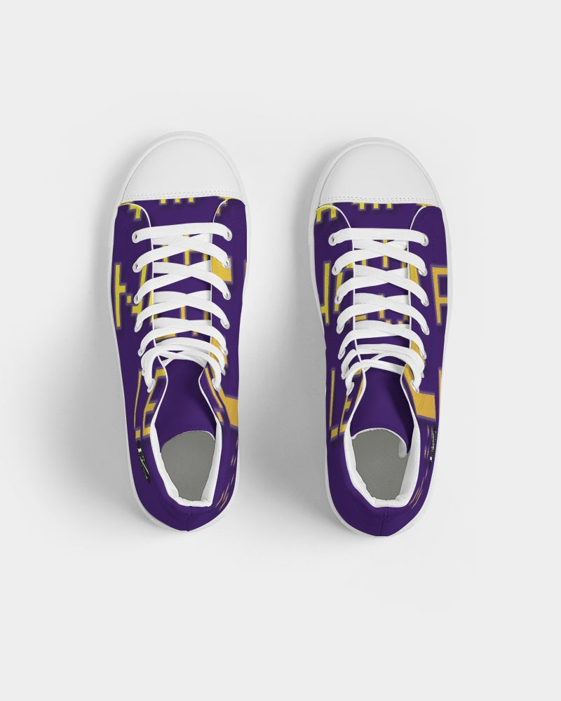 purple flite men's hightop canvas shoe