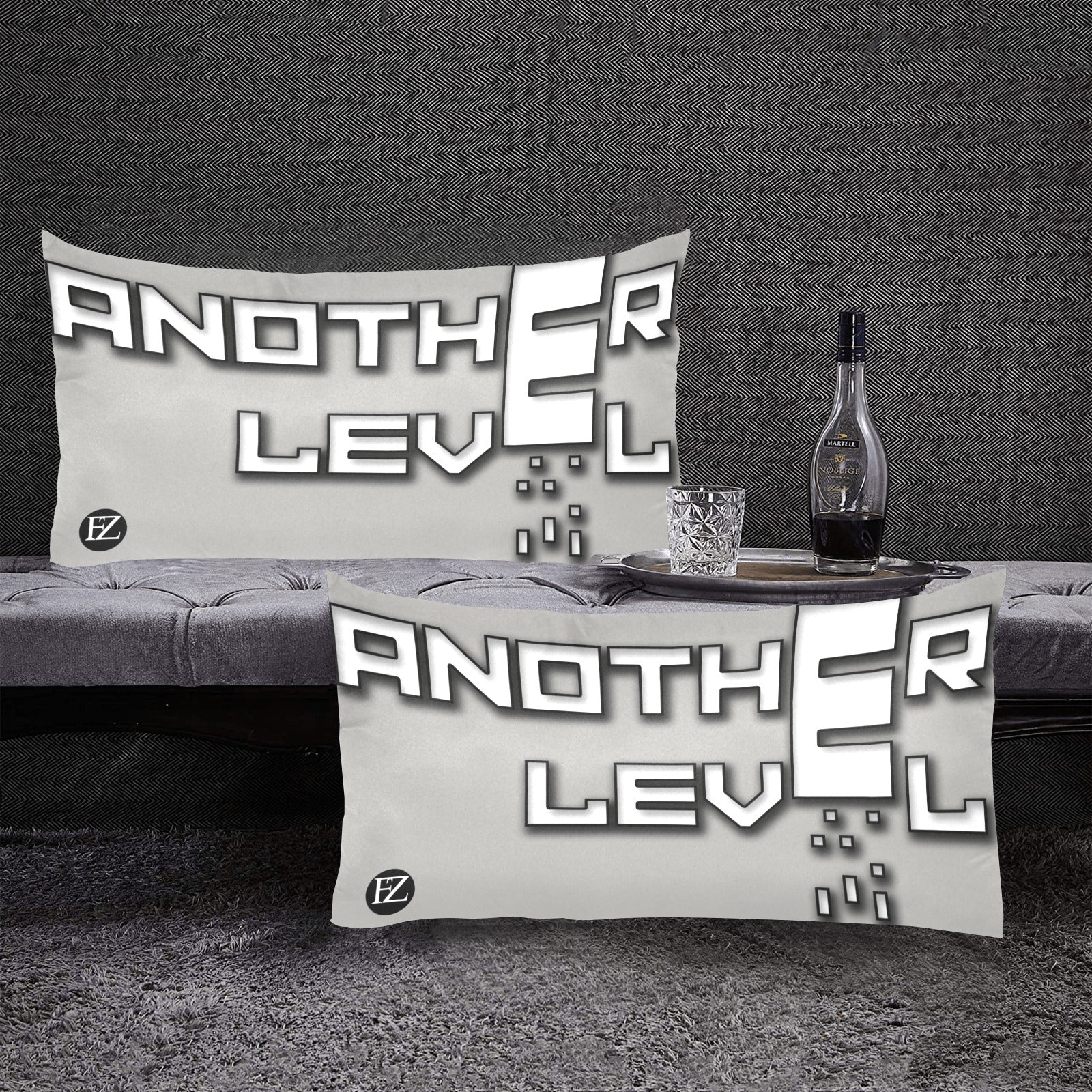 fz levels pillow case one size / fz levels pillow case - grey rectangle pillow cases 20"x36"(one side)(pack of 2)