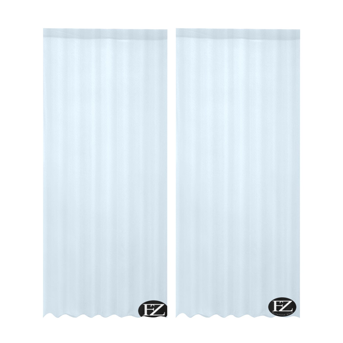 fz gauze curtain one size / fz room curtains - sky blue gauze curtain 28"x95" (two pieces)
