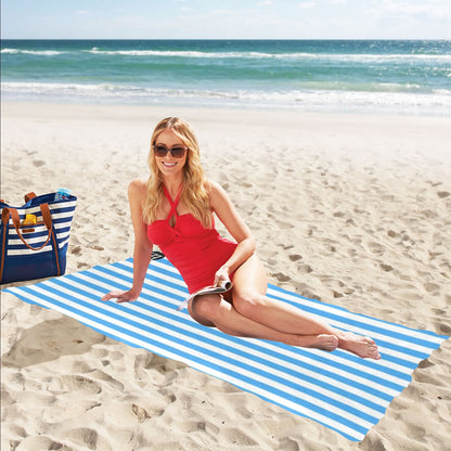 fz beach towel - blue strip beach towel 32"x 71"(made in queen)