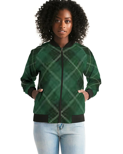 fzwear plaid women's bomber jacket