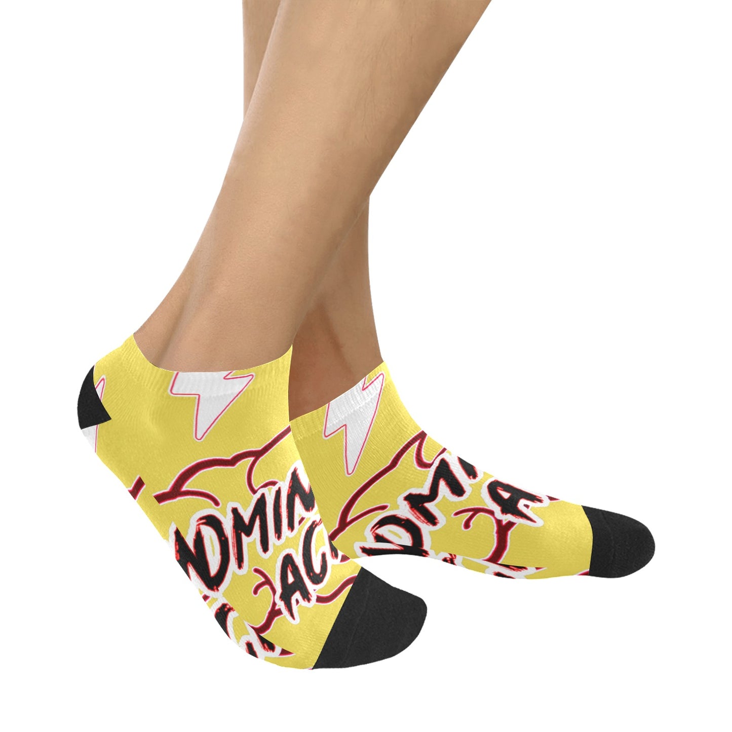 fz men's mind ankle socks one size / fz mind socks - yellow men's ankle socks