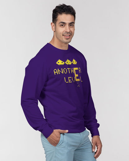 purple flite men's classic french terry crewneck pullover