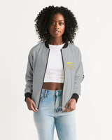 flying grey women's bomber jacket