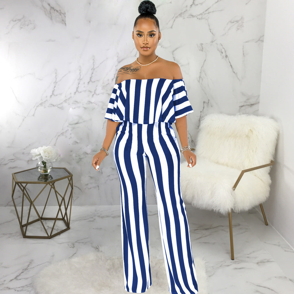 sexy fashion word collar tube top jumpsuit