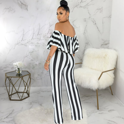 sexy fashion word collar tube top jumpsuit