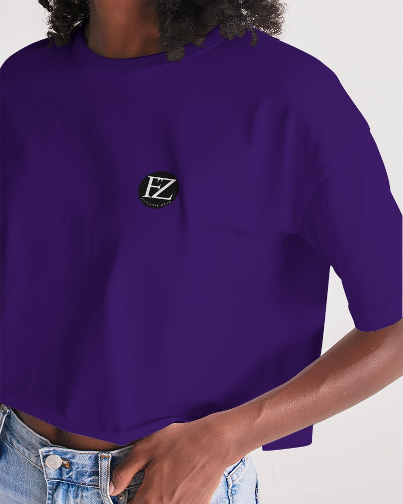 purple flite women's lounge cropped tee