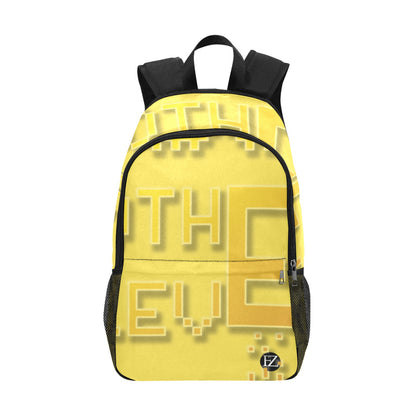 fz yellow levels backpack one size / fz levels backpack - yellow all-over print unisex casual backpack with side mesh pockets (model 1659)