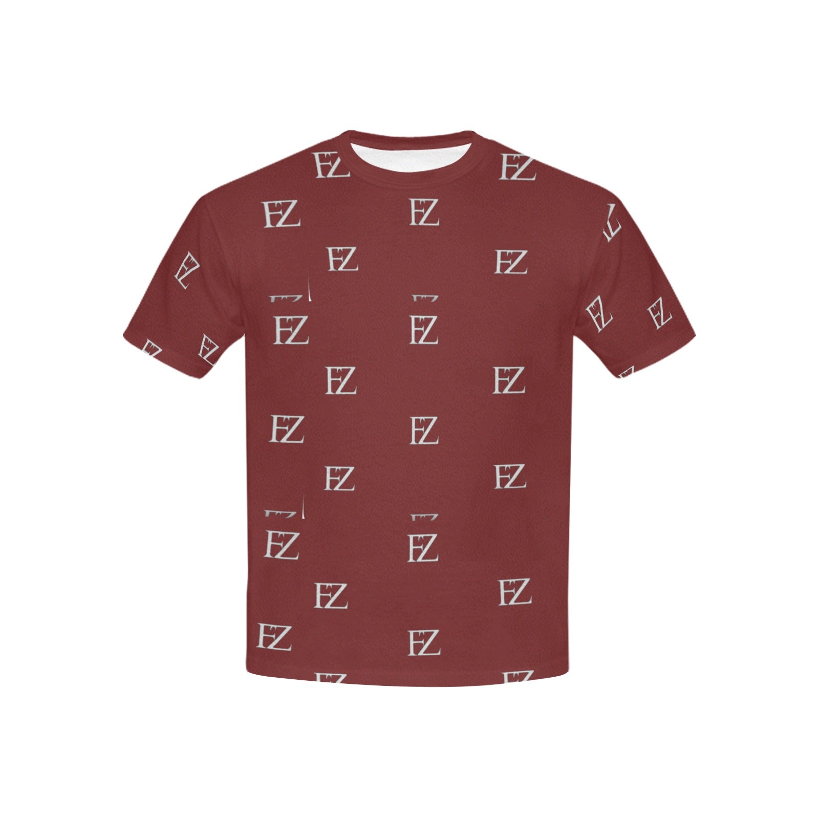 fz kids tee - burgundy kid's all over print t-shirt(usa size)(model t40)