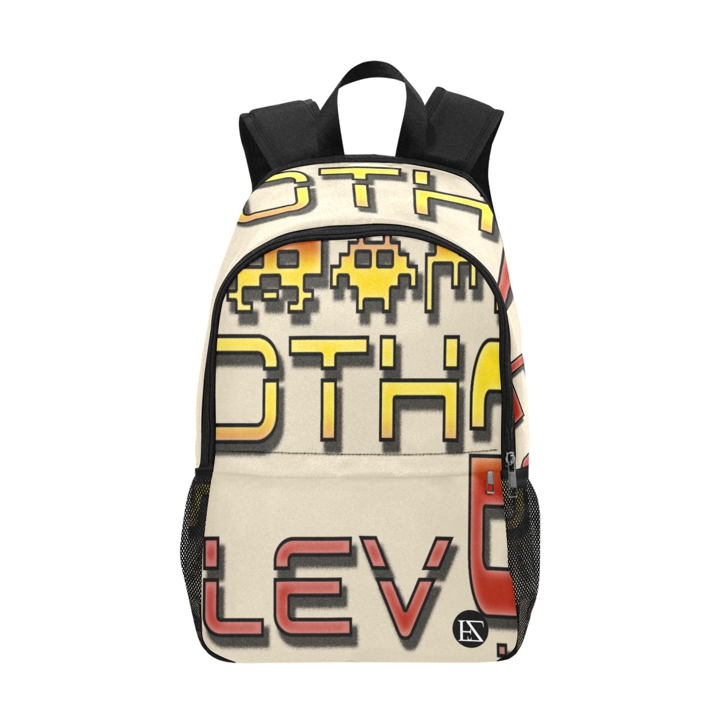 fz red levels backpack one size / fz levels backpack - creme all-over print unisex casual backpack with side mesh pockets (model 1659)