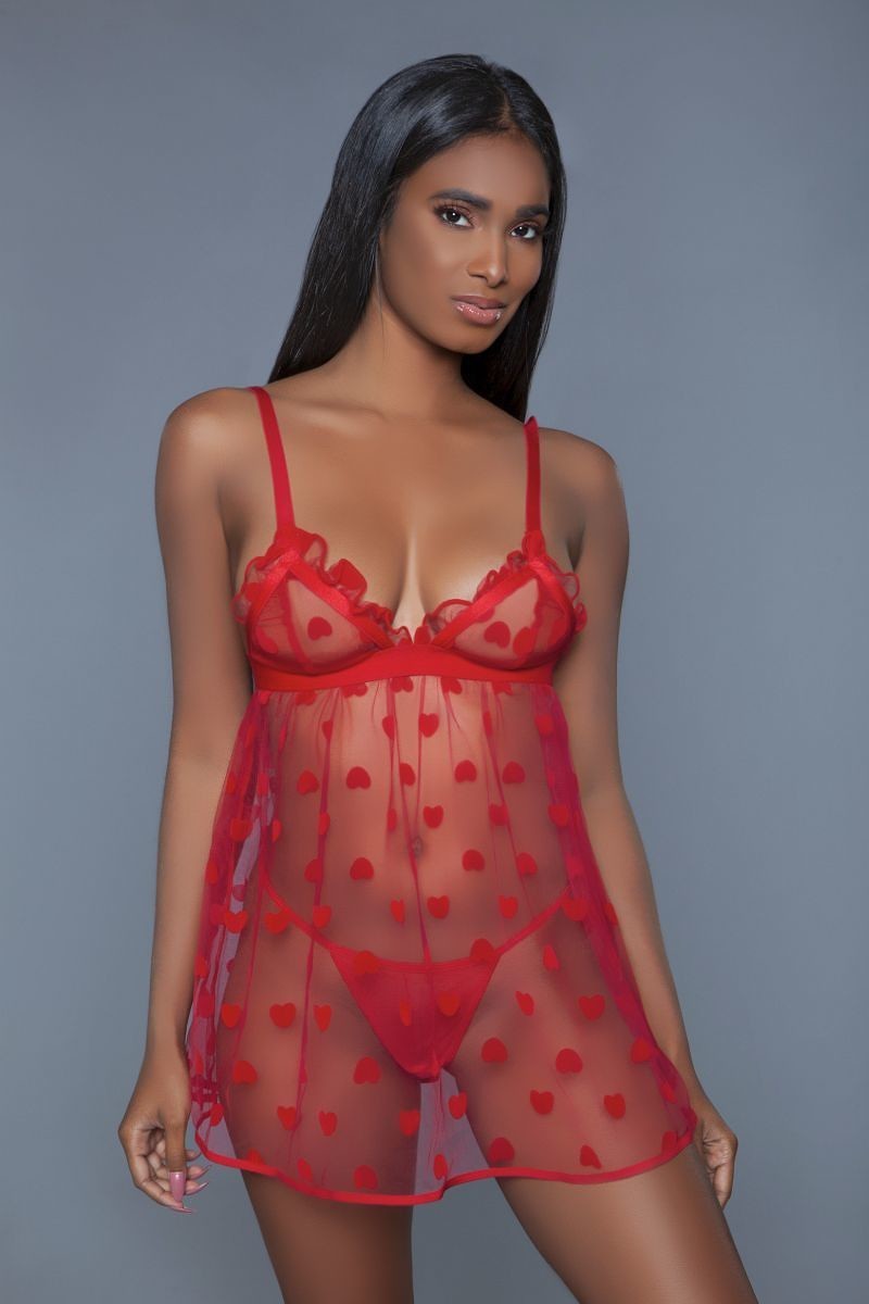 fz women's fine mesh heart designed lingerie