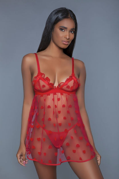 fz women's fine mesh heart designed lingerie