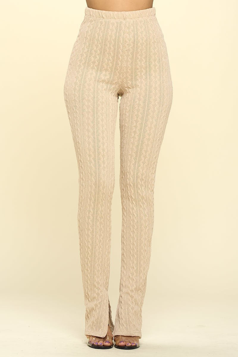 knit high rise leggings