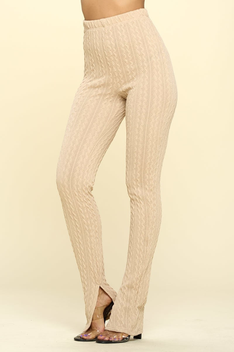 knit high rise leggings