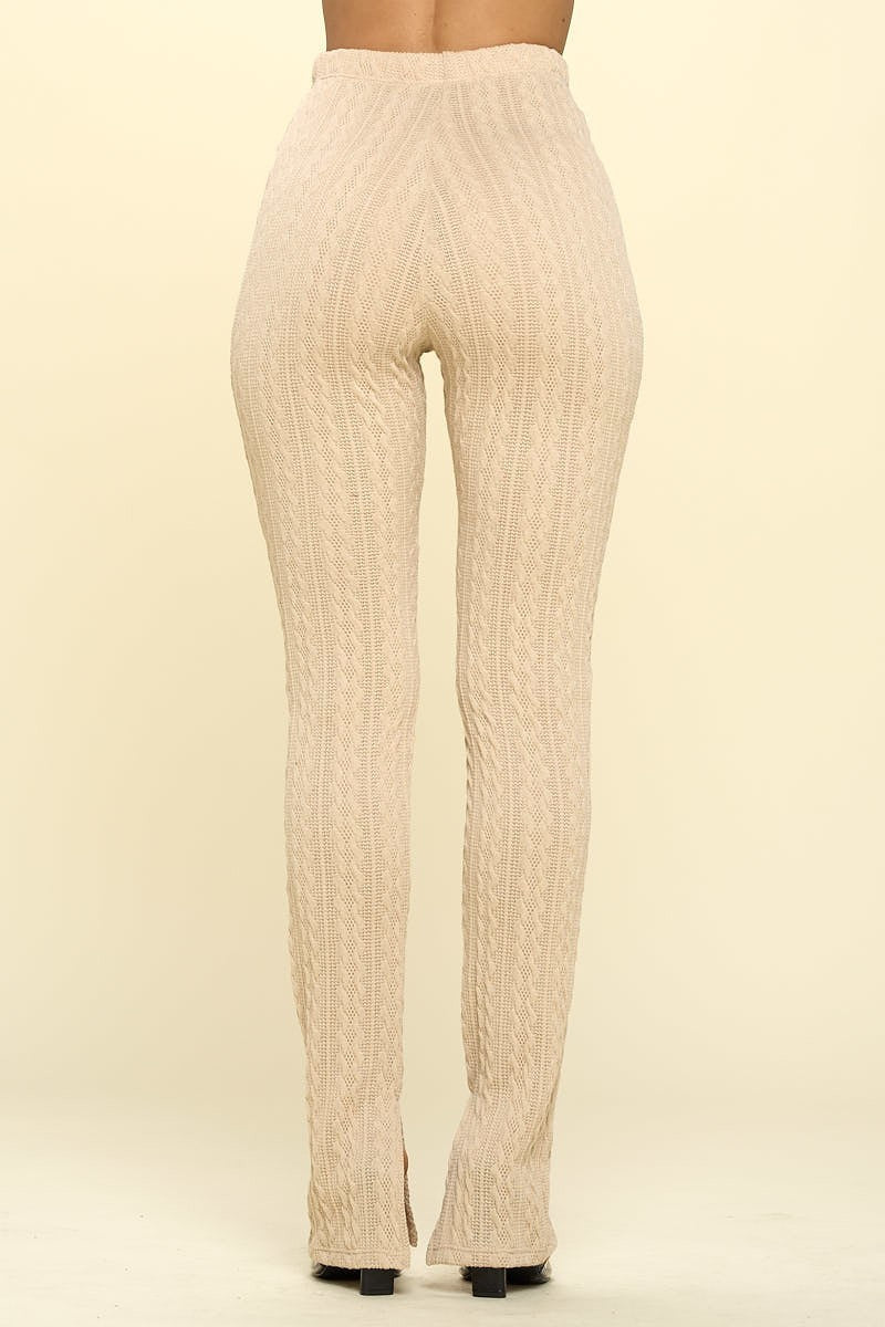 knit high rise leggings