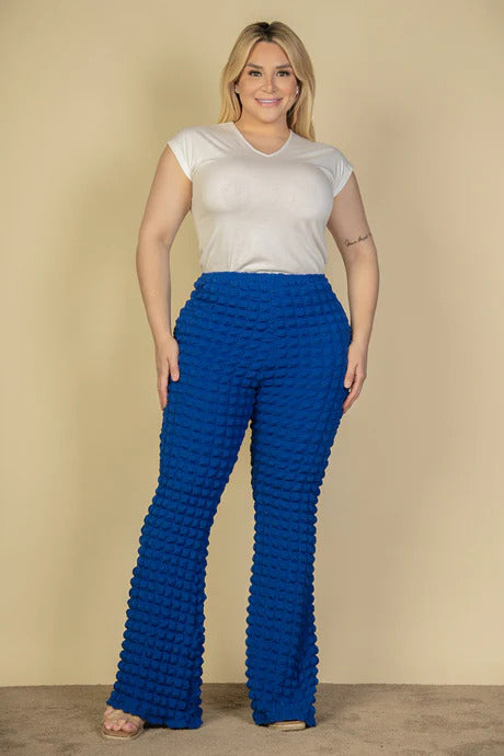 FZ Women's Plus Size Bubble Fabric Flare Pants - FZwear