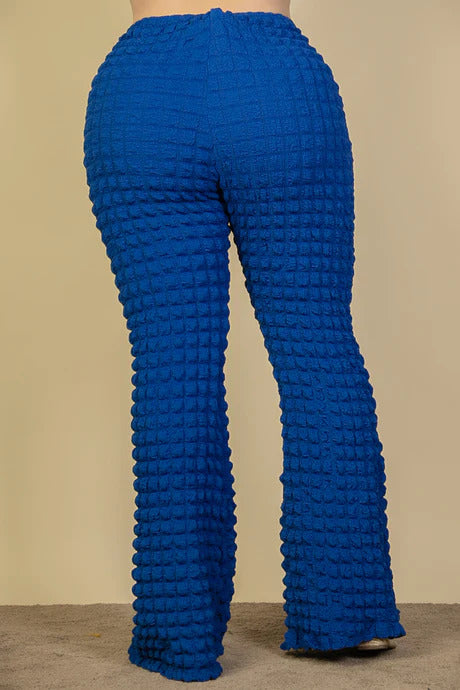 FZ Women's Plus Size Bubble Fabric Flare Pants - FZwear
