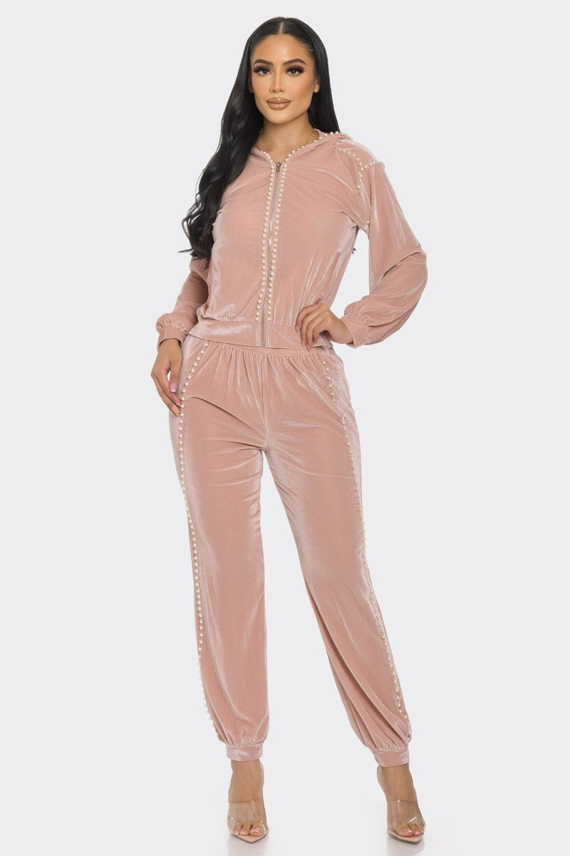 FZ Women's Jogger With Pearls Suit - FZwear