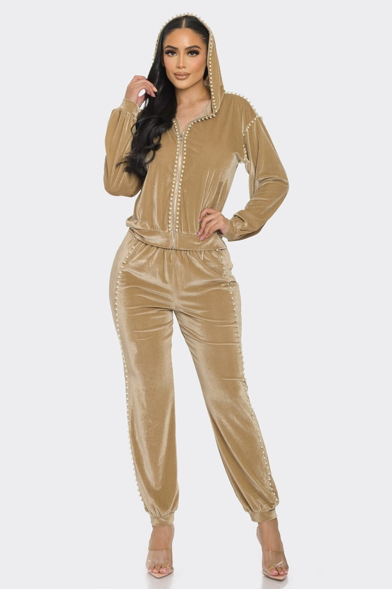 FZ Women's Jogger With Pearls Suit - FZwear