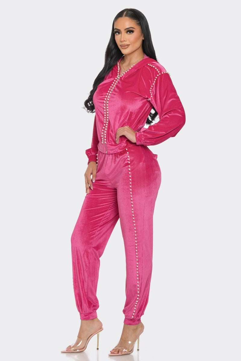 FZ Women's Jogger With Pearls Suit - FZwear